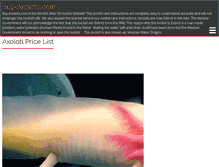 Tablet Screenshot of buy-axolotls.com